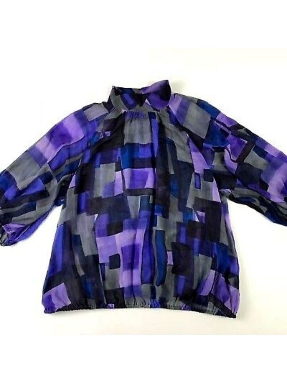 𝅺A|X Armani Exchange Silk Open Back Sheer B…